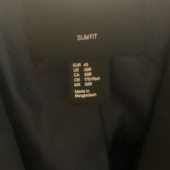 H&M Suits & Blazers Black Slim Fit Hm Suit Poshmark
